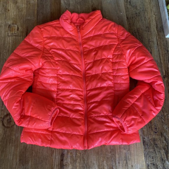 Neon Puffer Jacket Size 12/14‎ - Picture 1 of 3